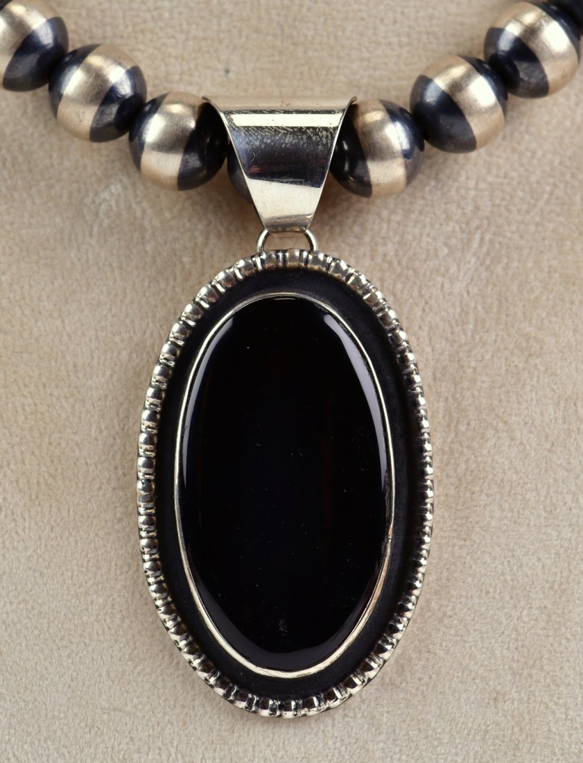 Chimney Butte Sterling Lg. Black Onyx Pendant (1 of 3)