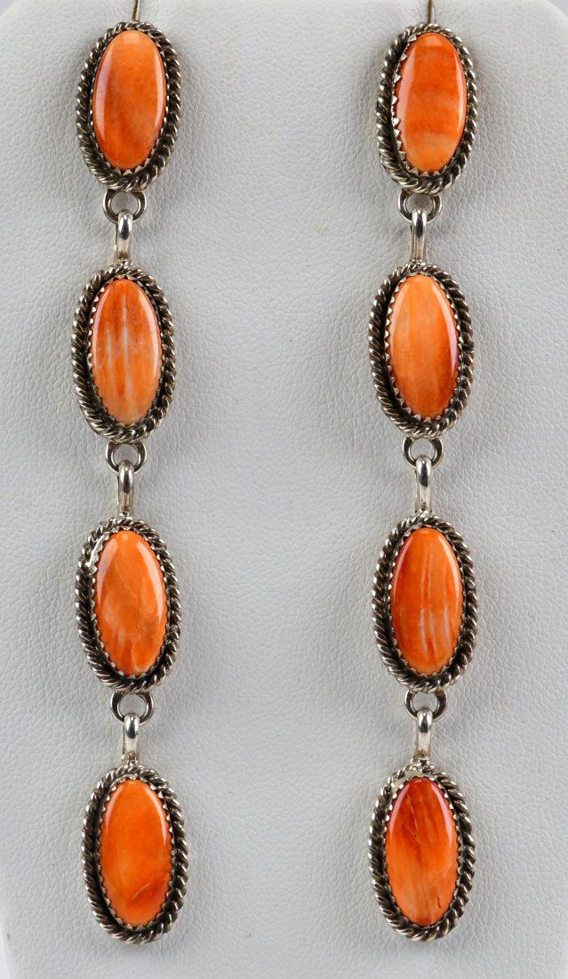 Virginia Becenti Sterling Silver Spiny Oyster Earrings (1 of 3)