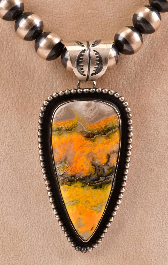 Native American Bumble Bee Jasper Large Pendant (1 of 3)