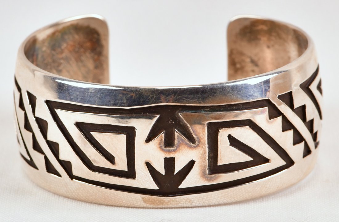 Rosco Scott Sterling Silver Overlay Geometric Bracelet (1 of 4)