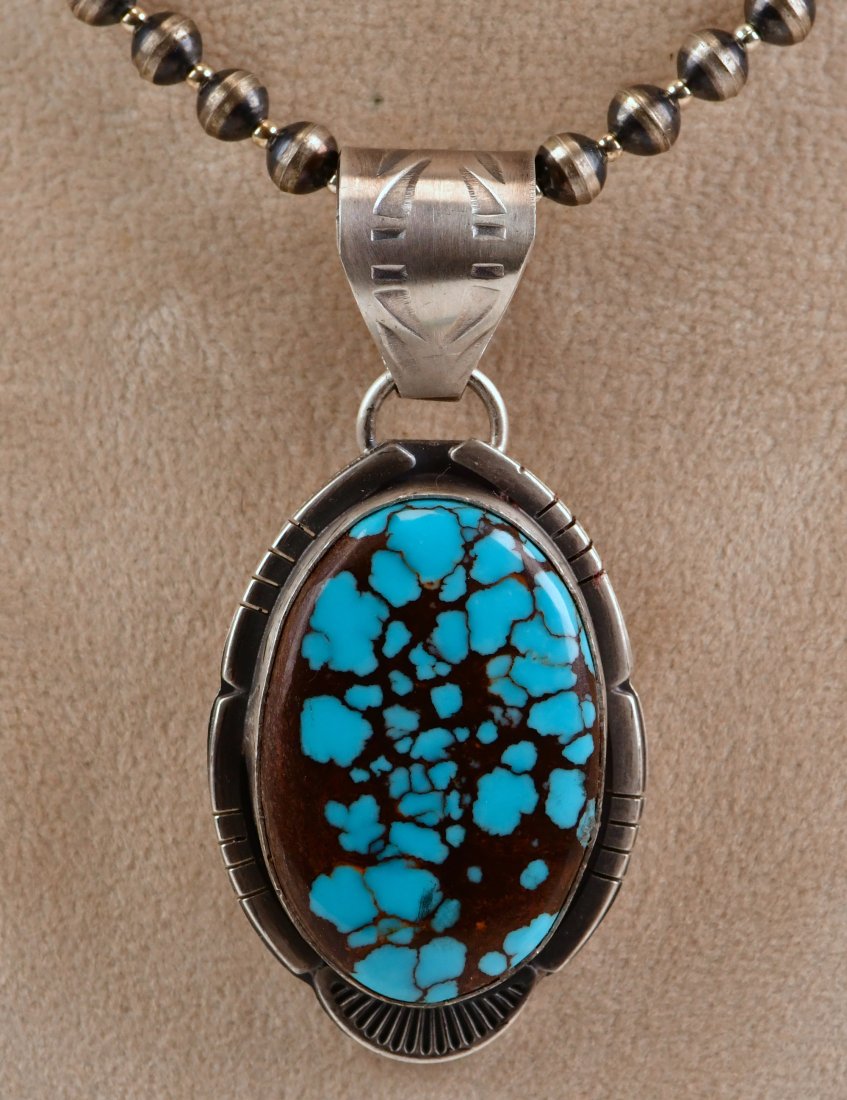 Native American Indian Mountain Turquoise Pendant (1 of 3)