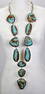 Eddie Secatero Huge Kingman Turquoise Lariat Necklace