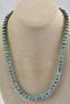 Vintage Sterling Silver Melon Bead and Turquoise Necklace