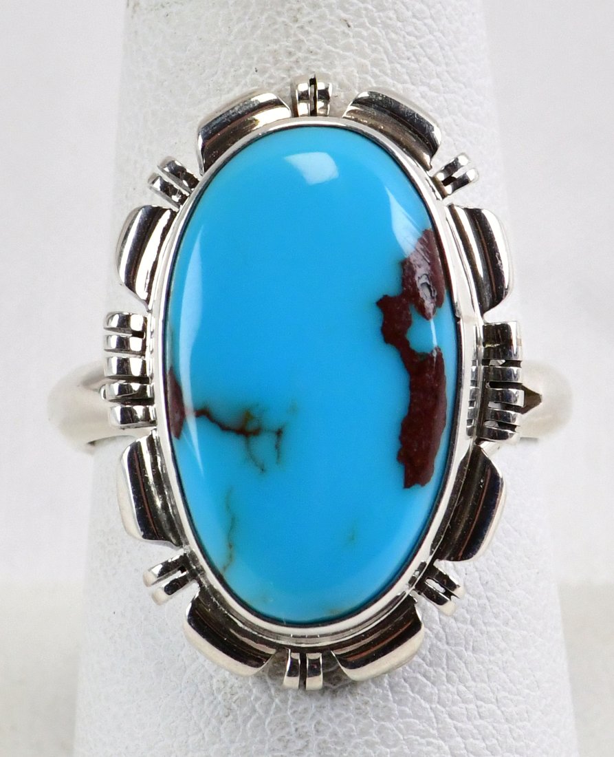 Native American Sterling Itaca Peak Turquoise Ring (1 of 4)