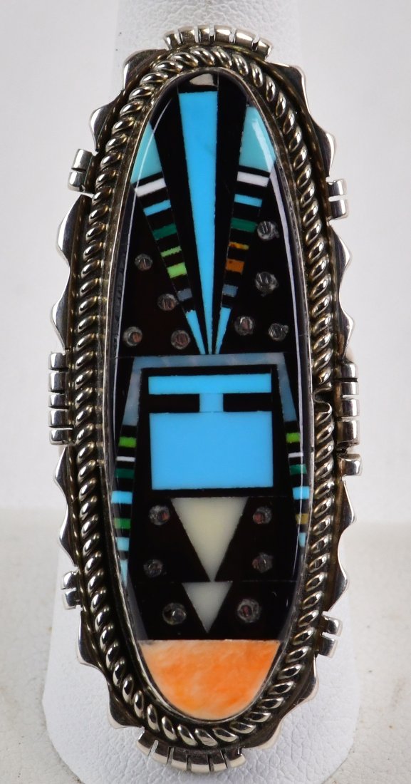 Ray Jack Sterling Silver Night Sky Arrow Inlay Ring (1 of 3)