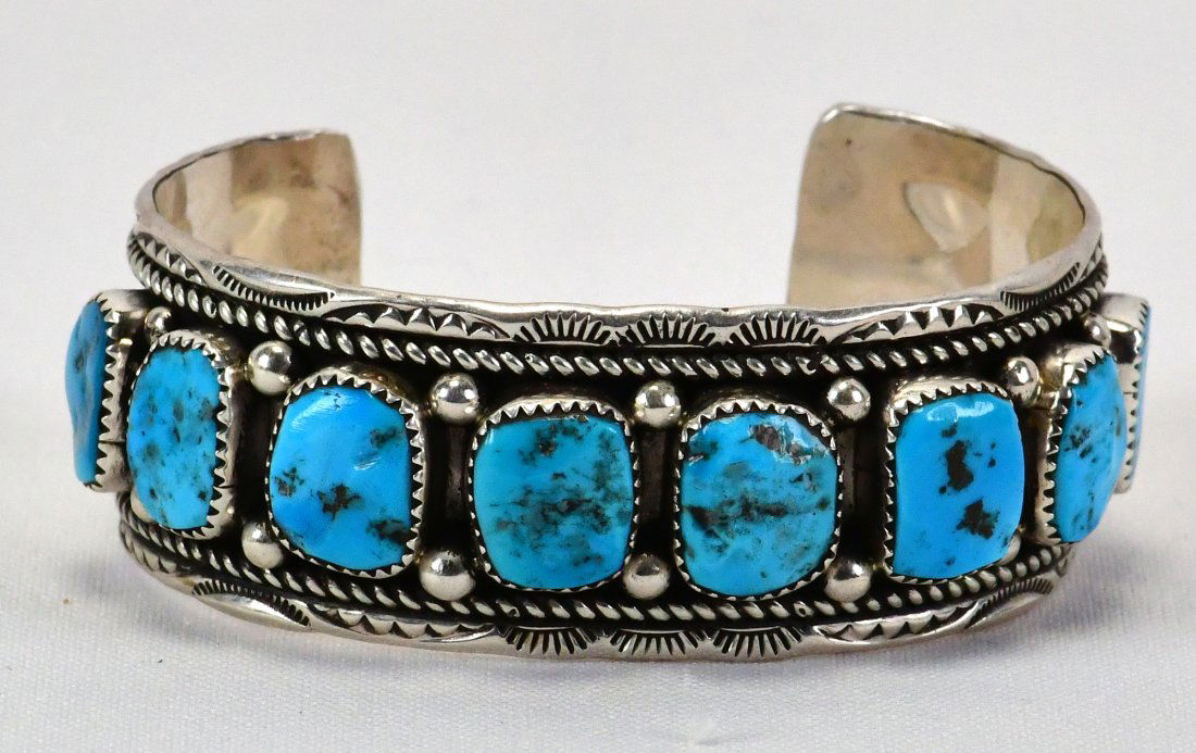 Marie Thomas Sterling Silver Kingman 8 Stone Cuff (1 of 4)