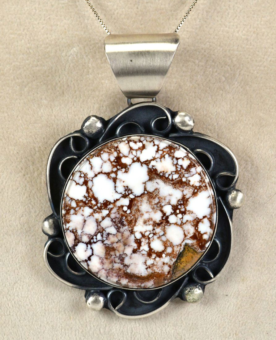 Chimney Butte Sterling Silver Wild Horse Turquoise Pendant (1 of 4)