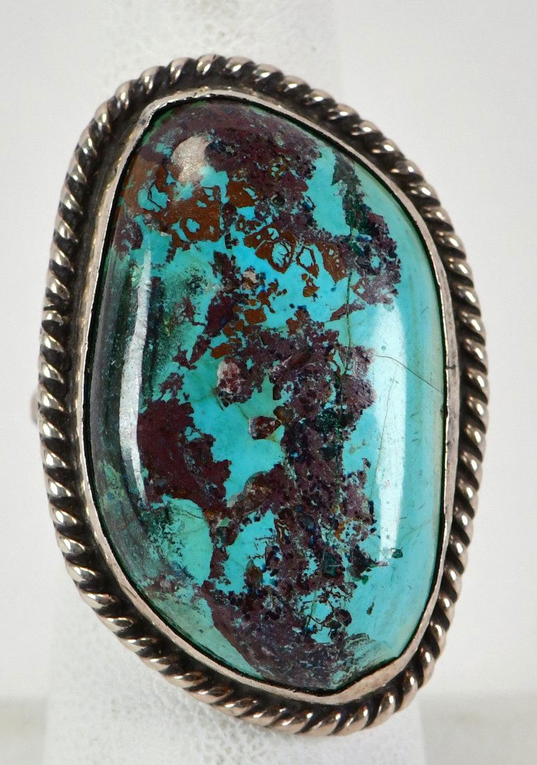 Chimney Butte Sterling Number 8 Turquoise Ring (1 of 3)