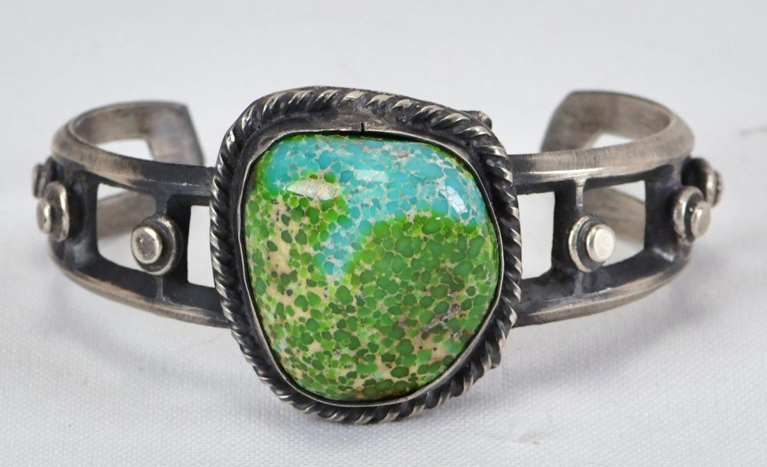 chimney Bute Sterling Silver Sonoran Gold Turquoise Cuff (1 of 3)