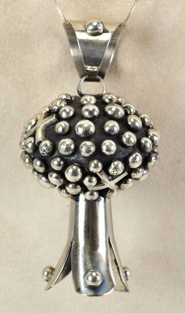 Chimney Butte Sterling Silver Cross & Dot Blossom Pendant (1 of 5)