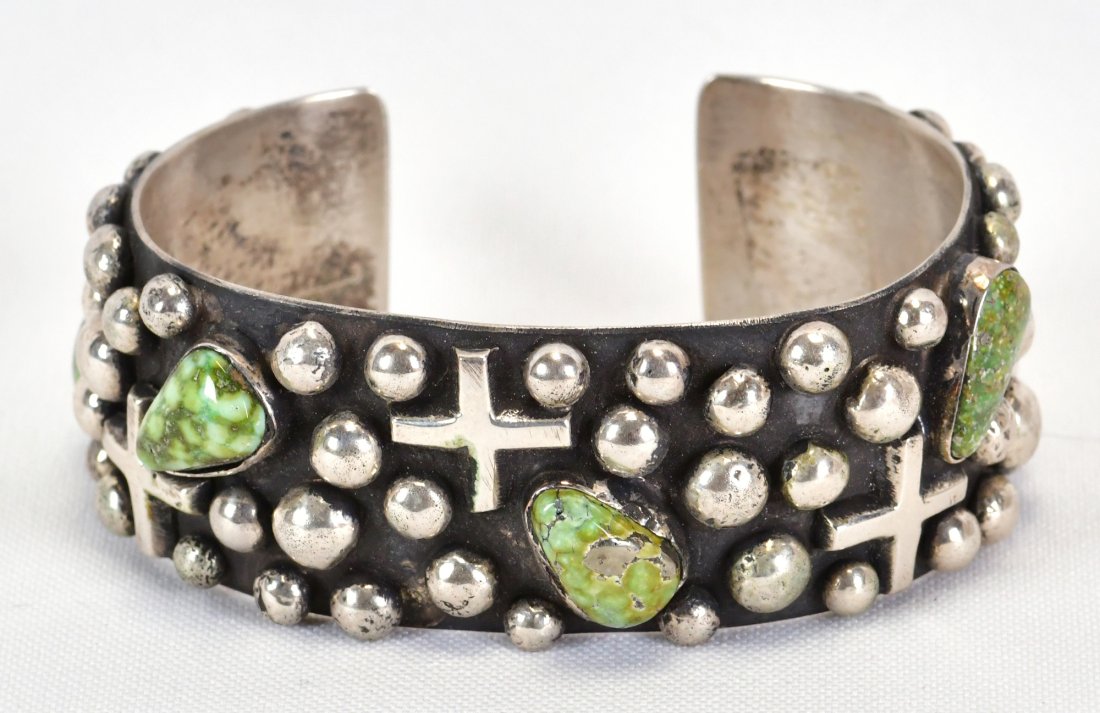 Chimney Butte Sterling Sonoran Gold Cross & Dot Bracelet (1 of 3)