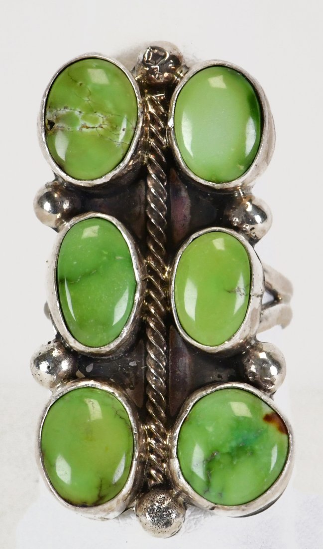 Native American Sterling Silver Carico Lake Turquoise Ring (1 of 4)