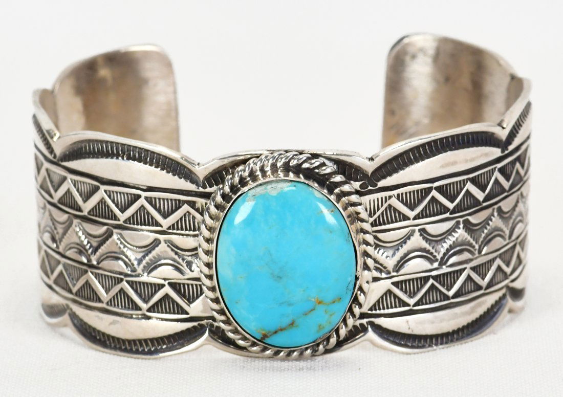 Tillie Jon Sterling Silver Blue Gem Turquoise Bracelet (1 of 5)