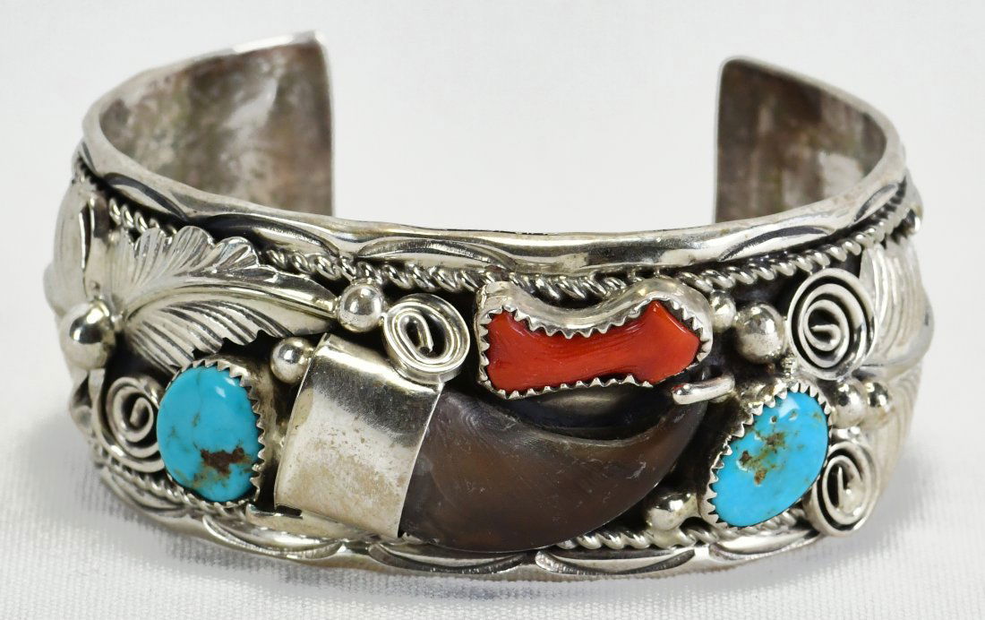 Mike Thomas, Jr. Sterling Silver Bear Claw Cuff Bracelet (1 of 4)