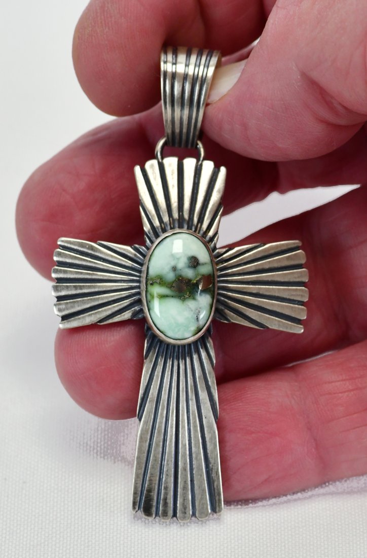 June Delgarito Sterling Heavy Gauge New Lander Varisite Pendant (1 of 4)