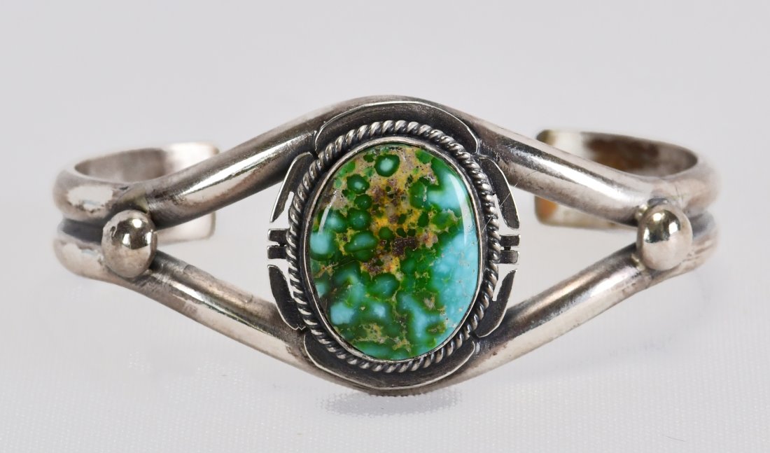 J. Nelson Sterling Silver Sonoran Gold Turquoise Cuff Bracelet (1 of 4)