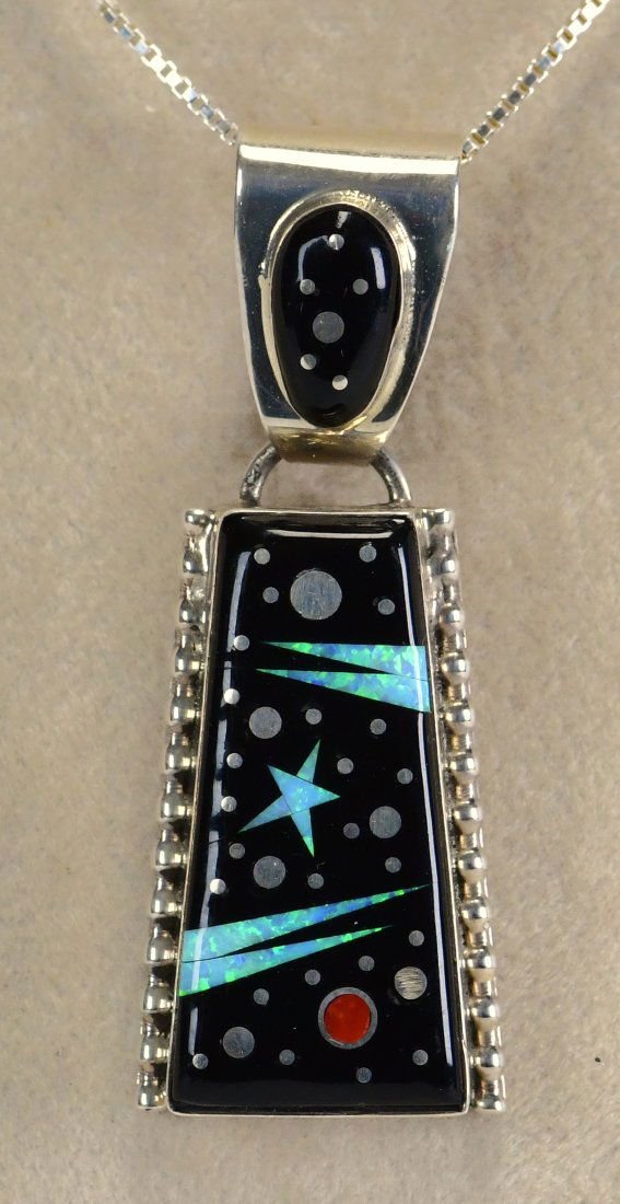 Matthew Jack Sterling Silver Micro Inlay Shooting Star Pendant (1 of 4)