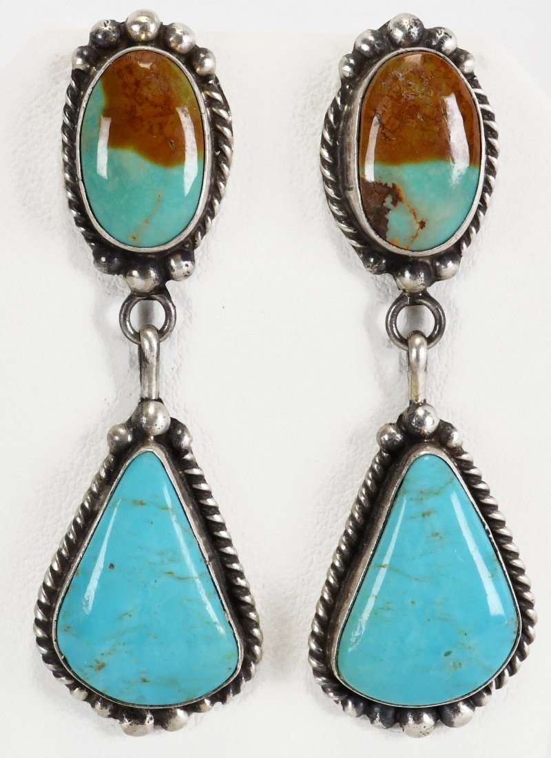 Elouise Kee Sterling Silver Kingman Turquoise Earrings (1 of 3)