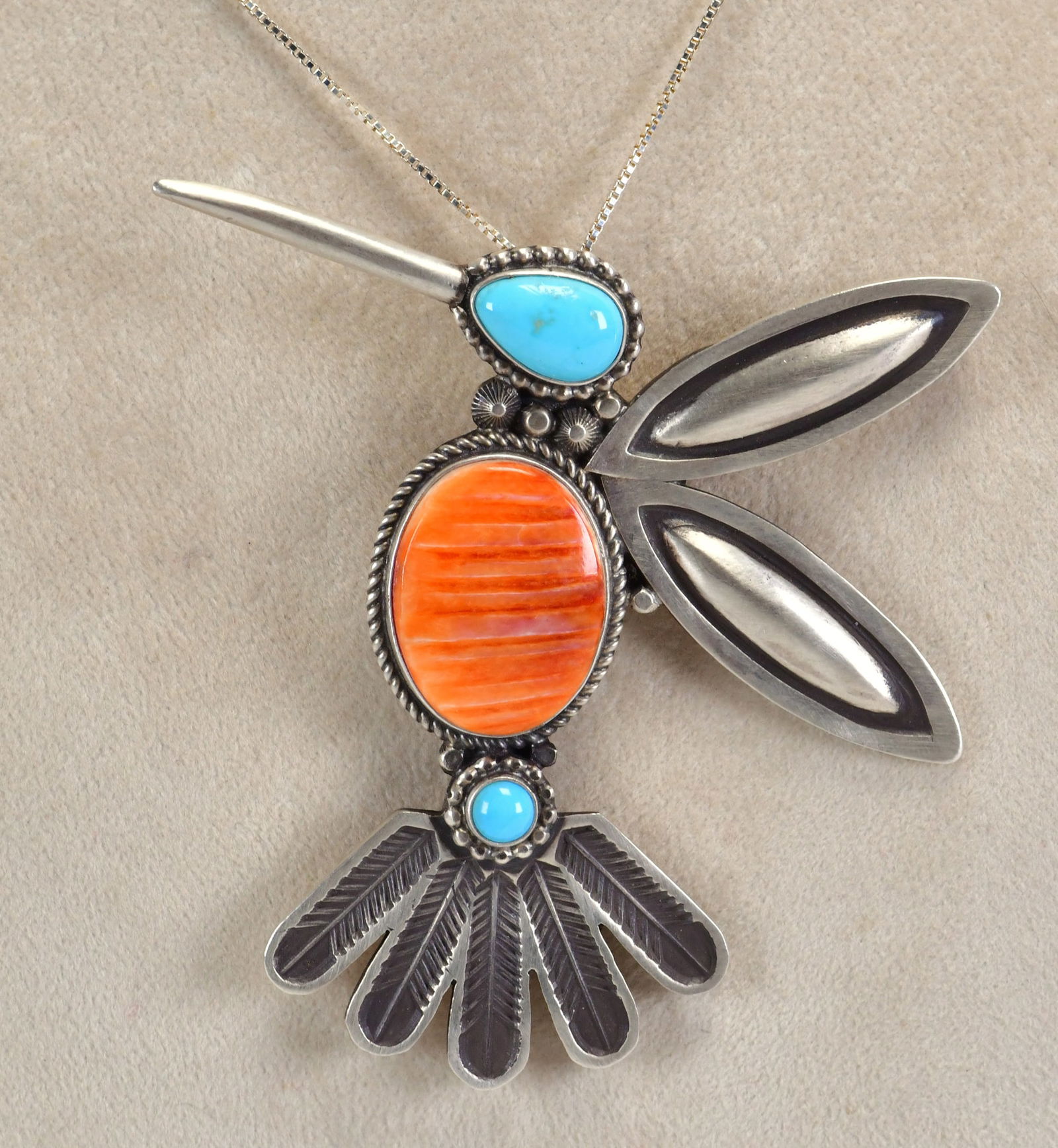 Herman Smith Sterling Humming Bird Pin/pendant
