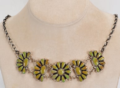 Alicia Wilson Sterling Silver Kingman Turquoise Necklace