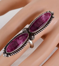 Robert Shakey Sterling Silver Long Spiny Oyster Ring