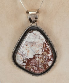 Chimney Butte Sterling Silver Huge Wild Horse Turquoise Pendant