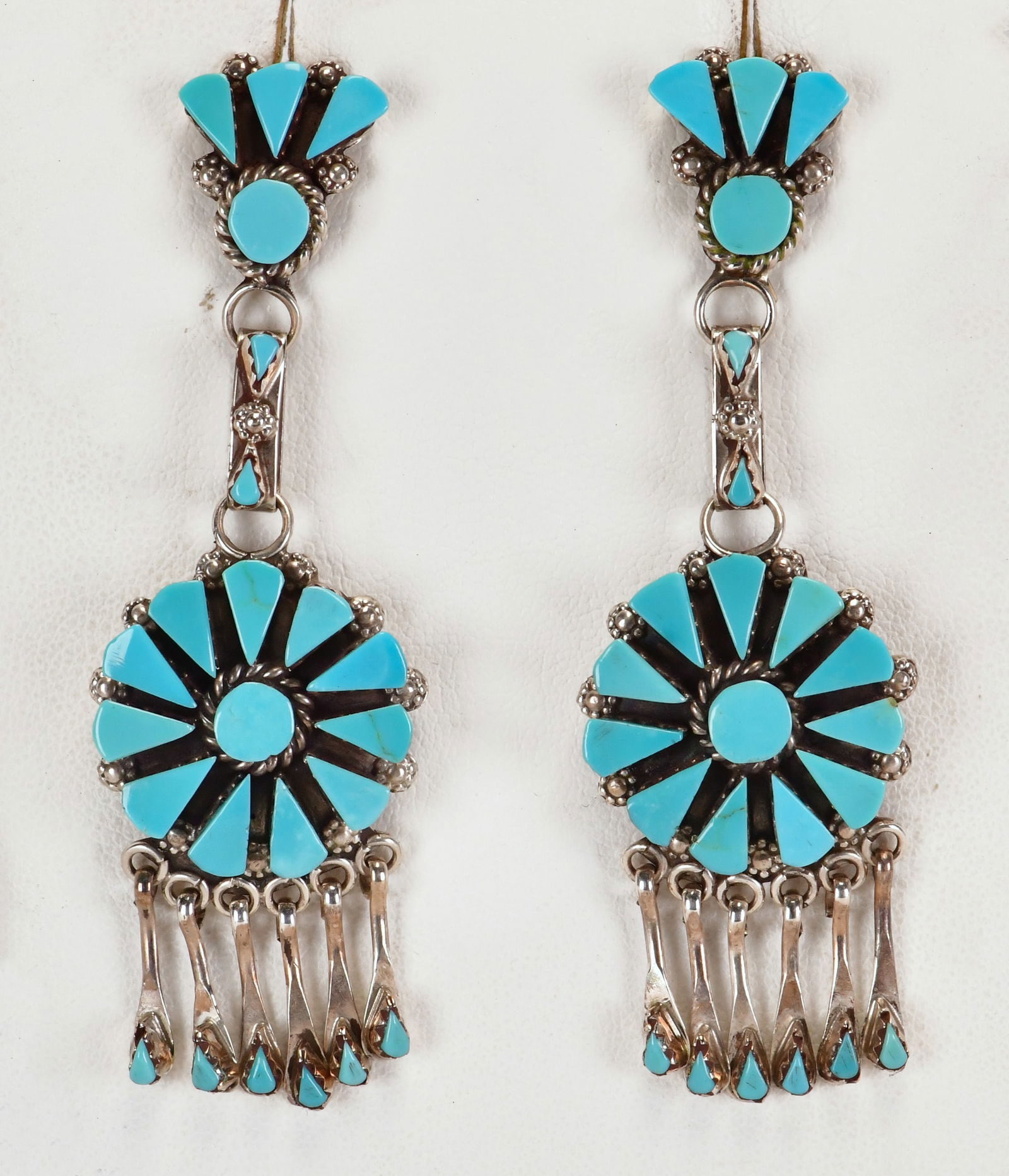 Zuni, Delbert & Merlinda Chavez Sleeping Beauty Turquoise Earrings (1 of 3)