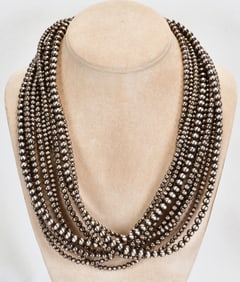 Native American 10 Strand Bench Bead Necklace-22 in.