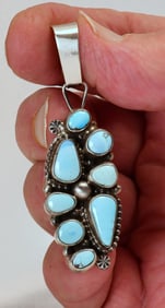 Francis J. Sterling Silver Golden Hills Turquoise Pendant