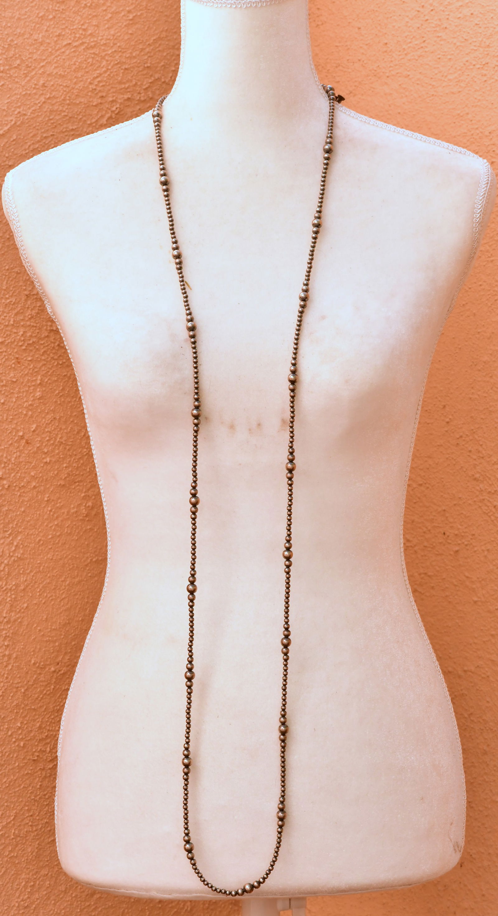 Native American Sterling Silver Navajo Pearl Necklace 60" (1 of 3)