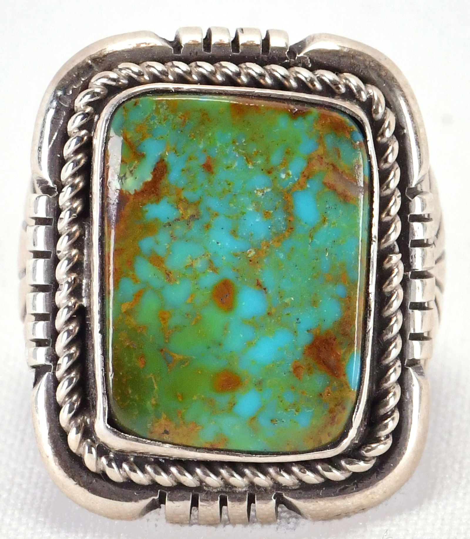 Navajo, D. Vandever Sterling Silver Royston Turquoise Ring (1 of 4)