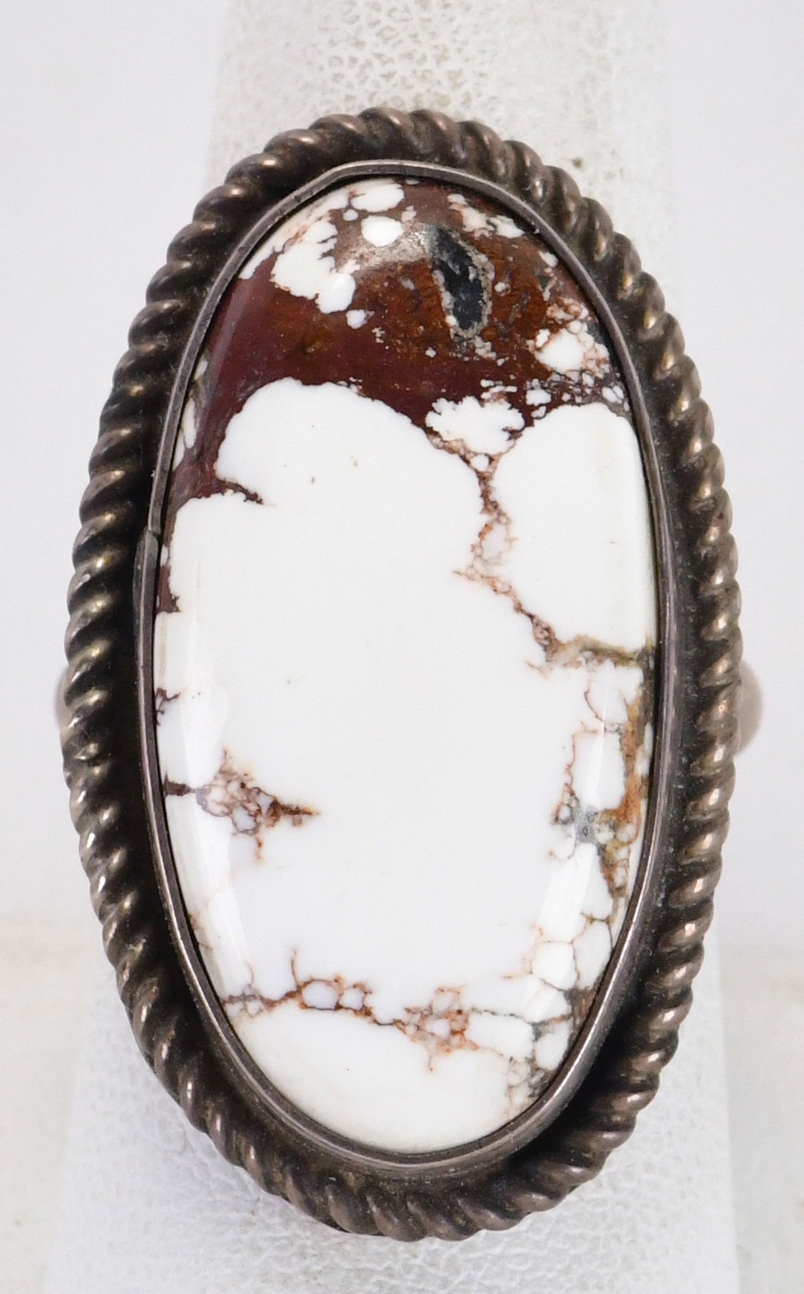 Vintage Navajo Sterling Silver Wild Horse Turquoise Ring (1 of 3)