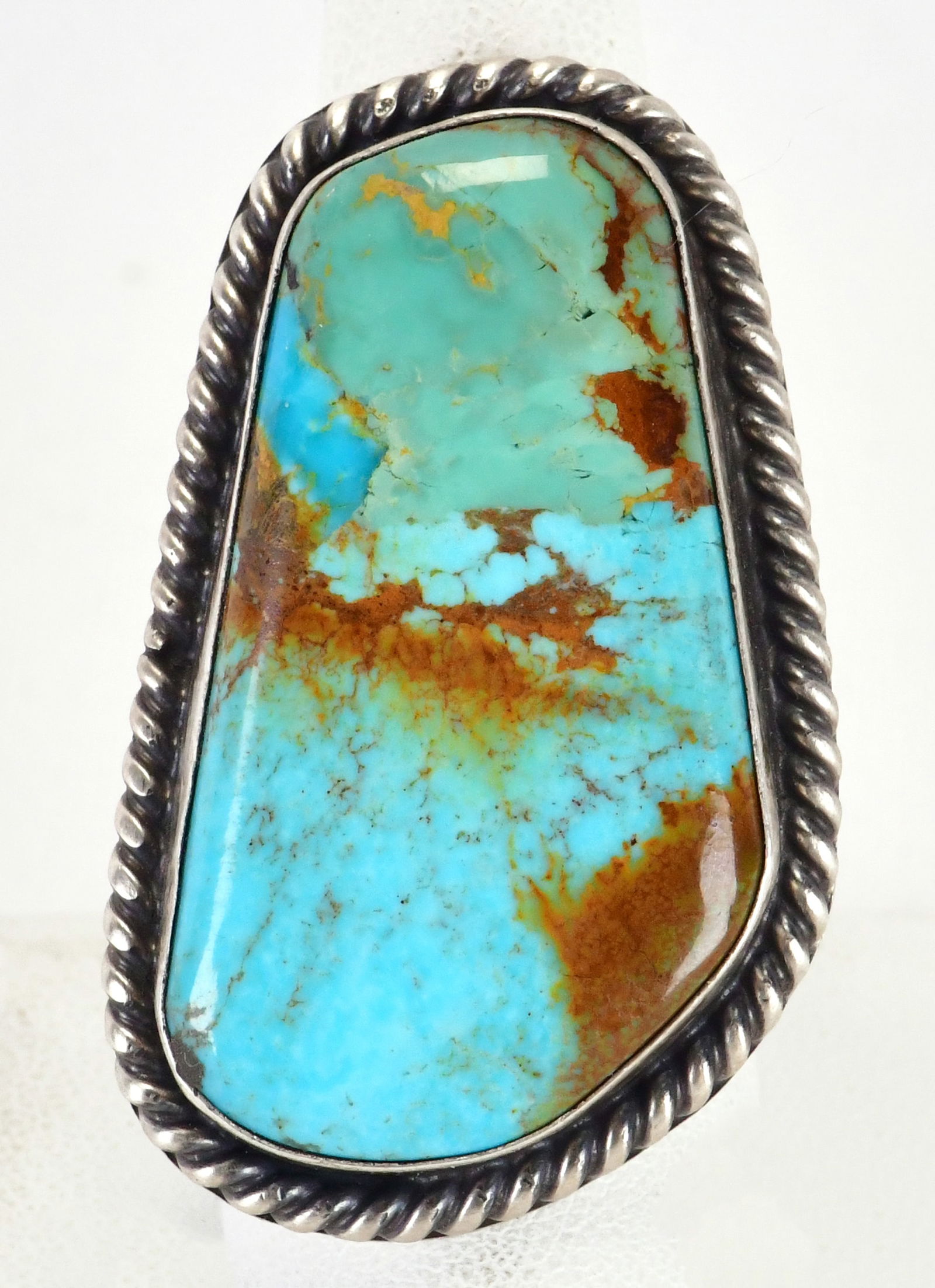 Augustine Largo Sterling Silver Kingman Turquoise Adjustable Ring (1 of 3)