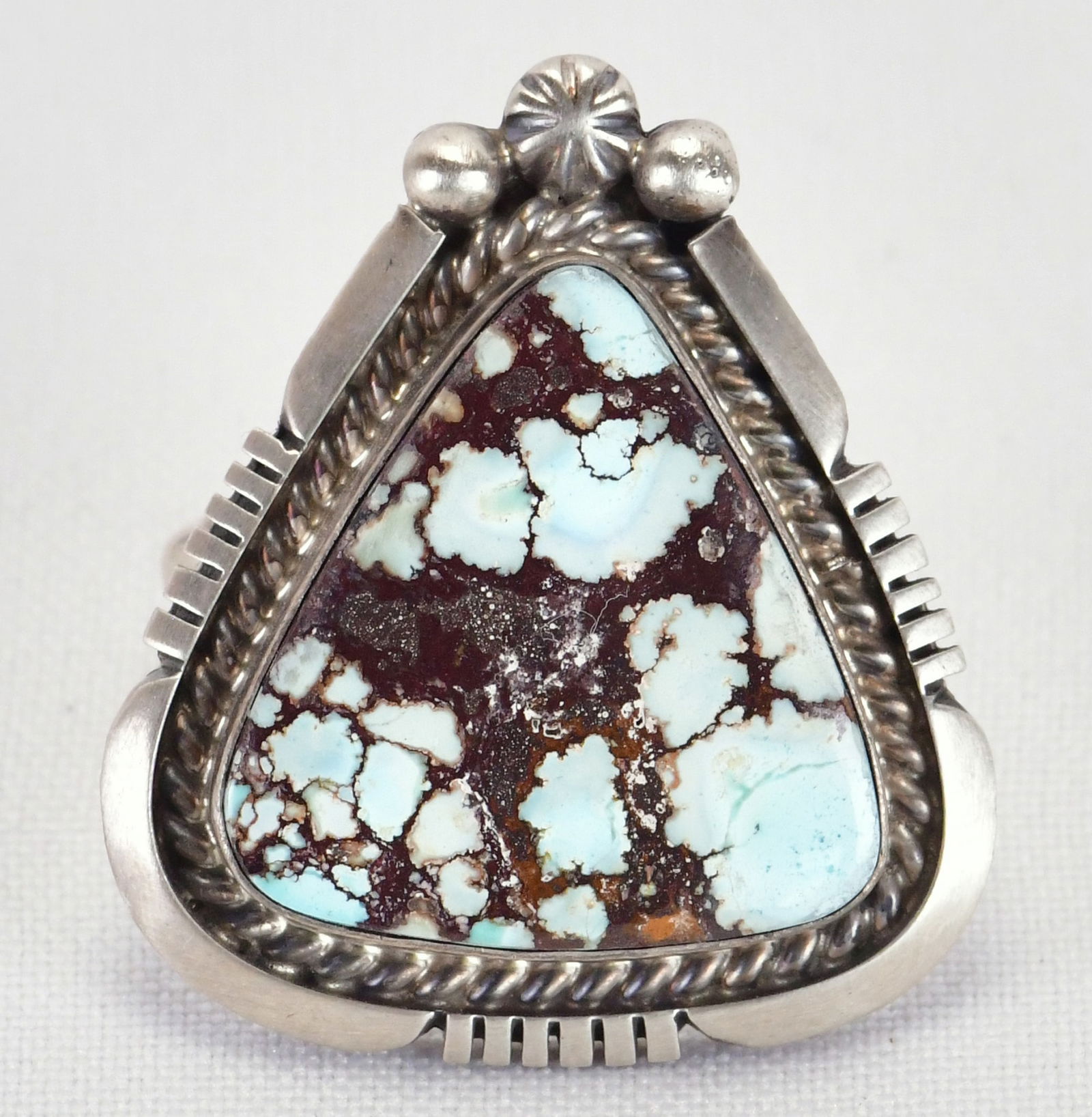 Alfred Martinez Sterling Silver Dry Creek Turquoise Ring (1 of 4)