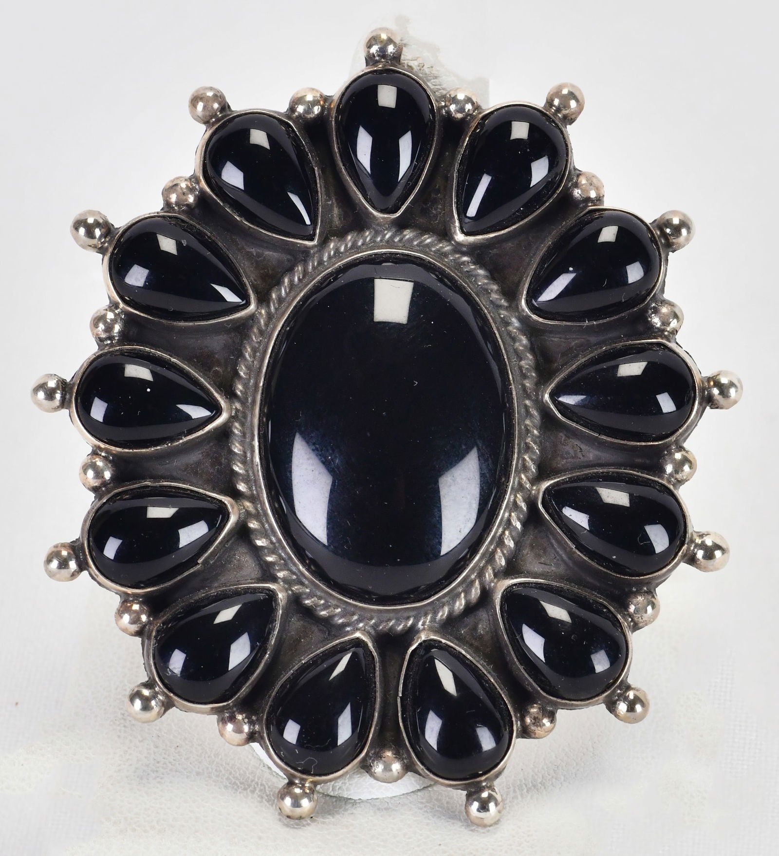 Devin Brown Sterling Silver Black Onyx Huge Statement Ring (1 of 3)