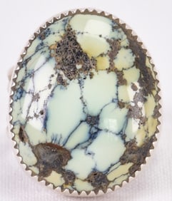 Native American Sterling Silver Palomino Variscite Men's Ring
