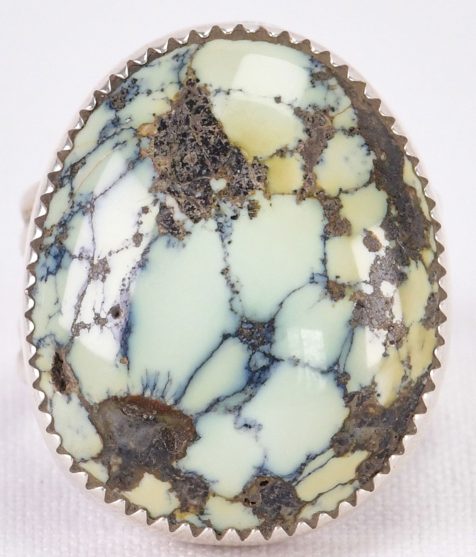 Native American Sterling Silver Palomino Variscite Men's Ring (1 of 3)