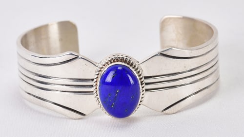 Emerson Thompson Sterling Silver Lapis Cuff Bracelet