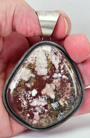 Chimney Butte Sterling Silver Wild Horse Turquoise Huge Pendant