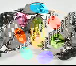 Tillie Jon Sterling Silver Multi-Stone Large Cuff Bracelet