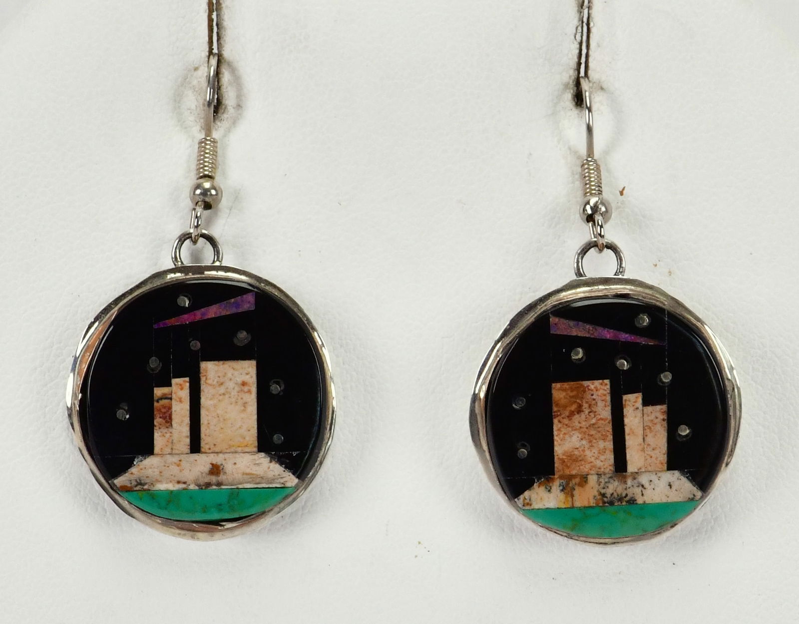 Gilbert Smith Sterling Silver Multi-Stone Mesa Earrings (1 of 3)