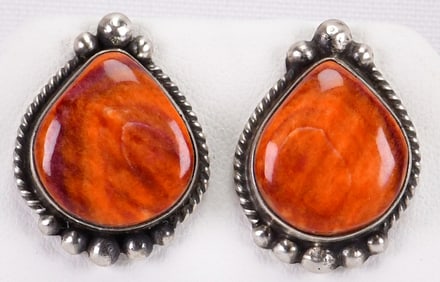 Elouise Kee Sterling Silver Spiny Oyster Earrings