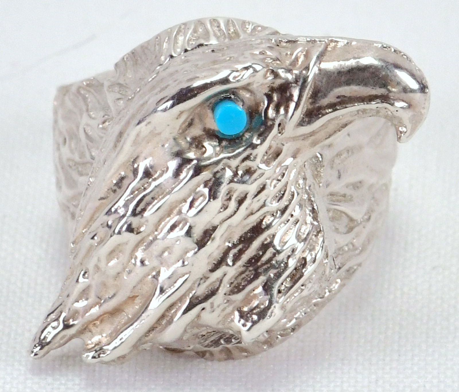 Stanford Yazzie Sterling Tufa Cast Men's Cross Ring