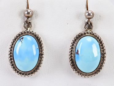 Native American Sterling Silver Golden Hills Drop Earrings