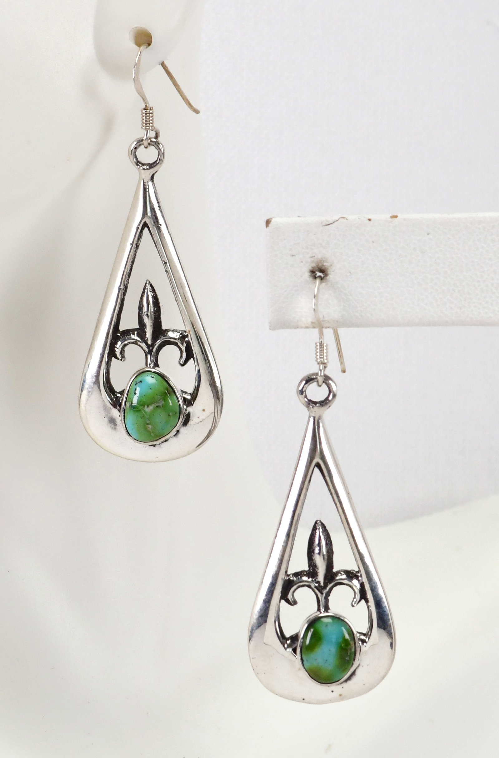 Rare, Aaron Anderson Tufa Cast Sonoran Gold Turquoise Earrings: Rare - Aaron Anderson Tufa Cast Sonoran Gold Turquoise Earrings| These are unique as Aaron Anderson doesn't make many Earrings and these are High Polished on the Front| Tufa Cast means only One of a k