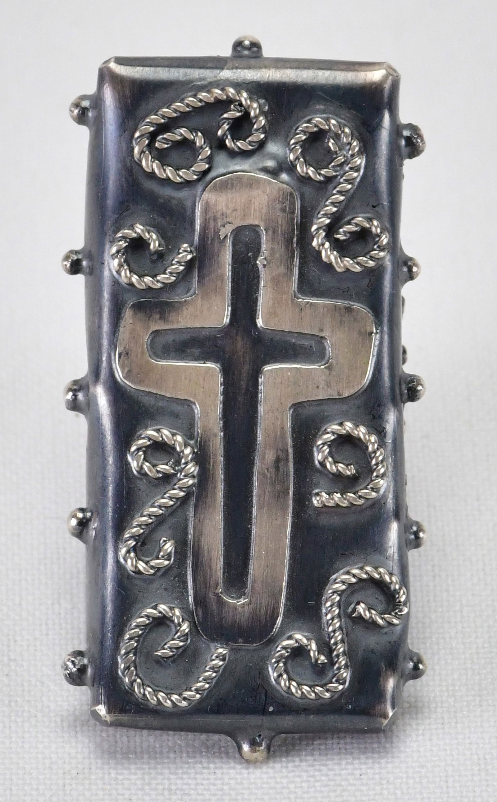 Native American Unique Sterling Cross Ring - Size 7 (1 of 3)
