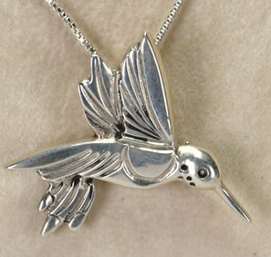 Allison Manuelito Sterling Silver Hummingbird Pin/Pendant