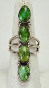 Marcella James Sterling Sonoran Gold Turquoise Ring - Size 7