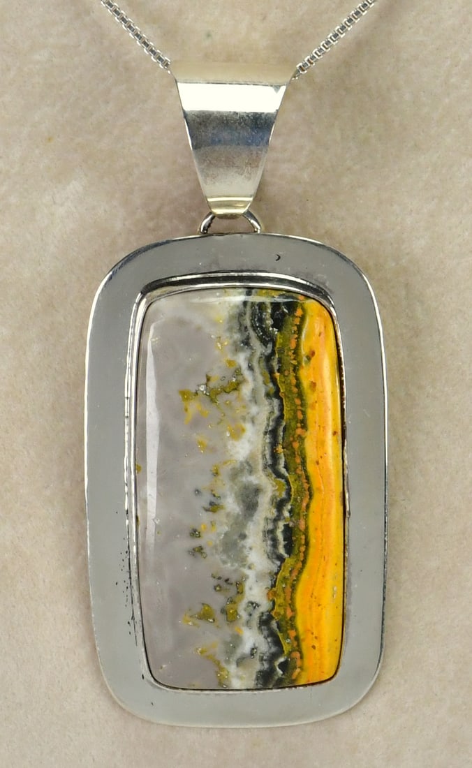 Native American Contemporary Bumble Bee Jasper Pendant (1 of 4)