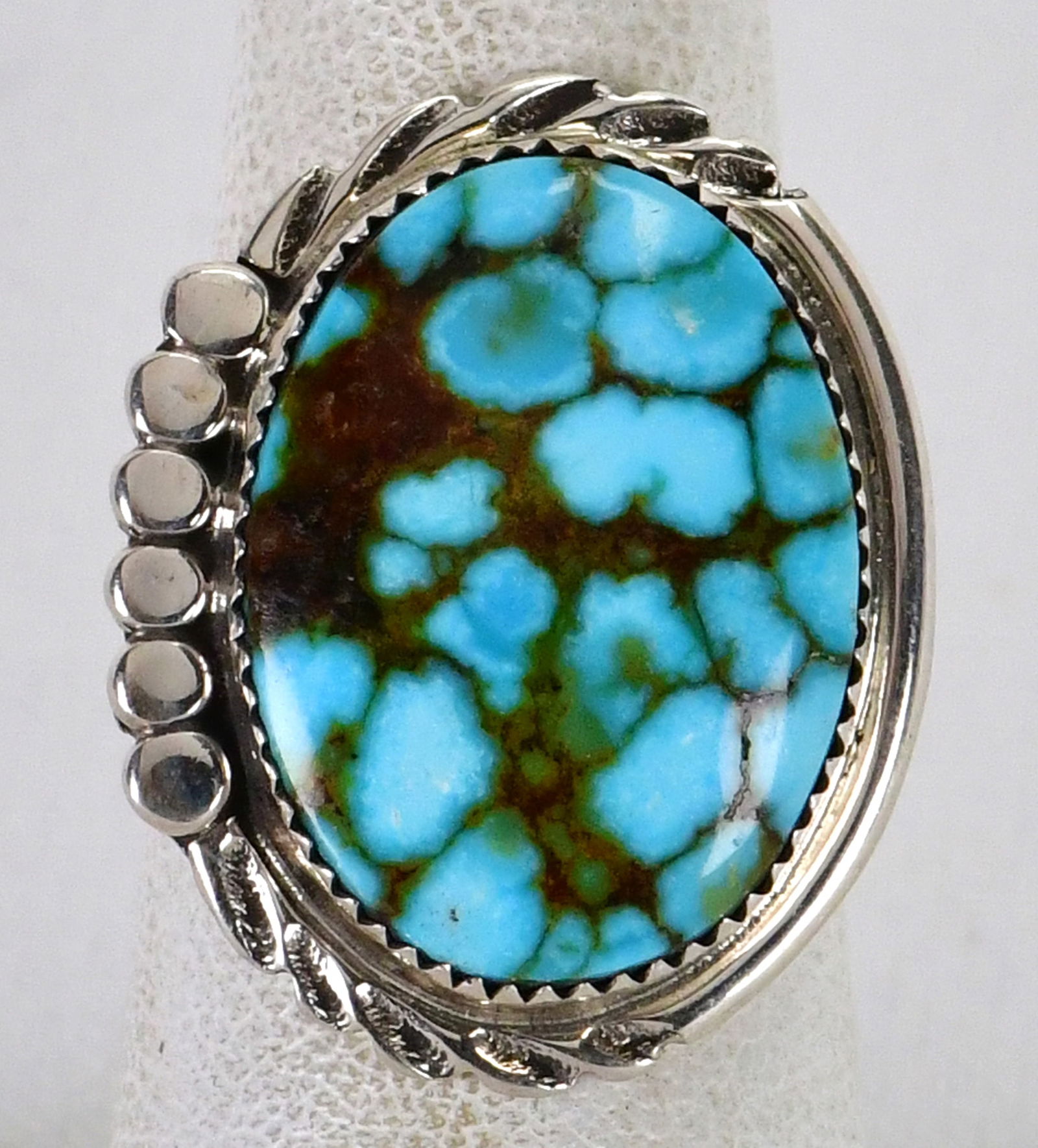Native American Sterling Silver Kingman Water Web Ring - Size 7 (1 of 4)